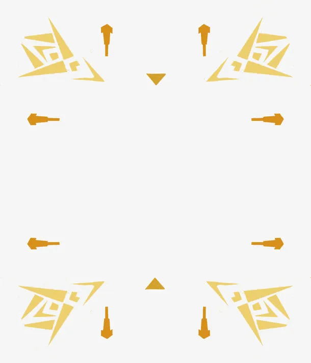 黄色标签框架免抠