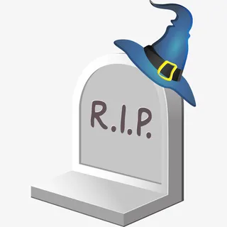 卡通手绘墓碑png免抠