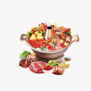 满满的火锅炉子免抠