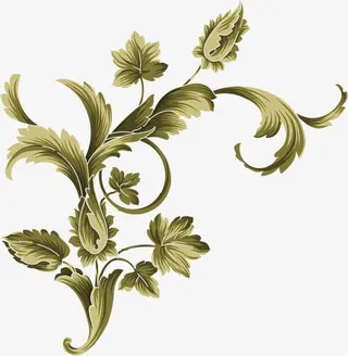 创意手绘合成百合花卉纹理免抠