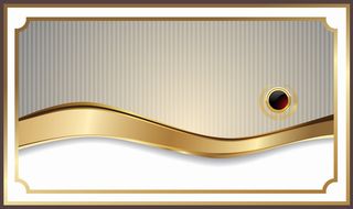 欧式复古金色边框VIP卡片抵用券背景高清