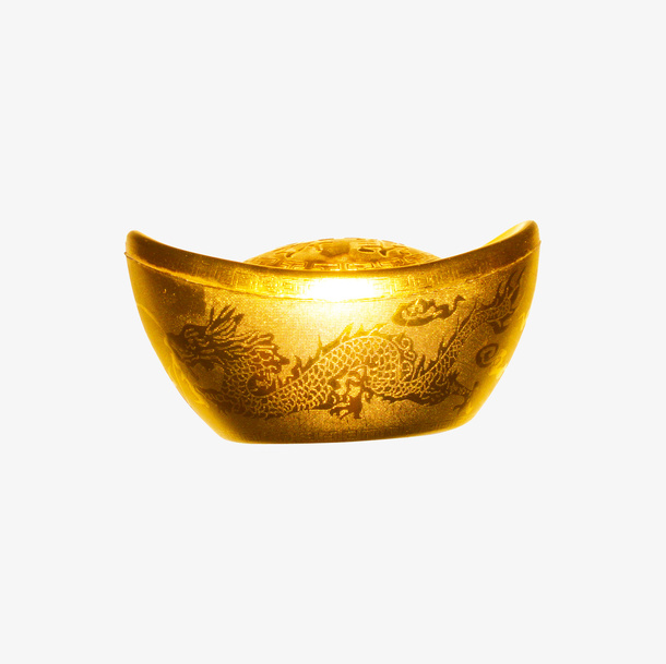 金龙福气金色元宝免抠