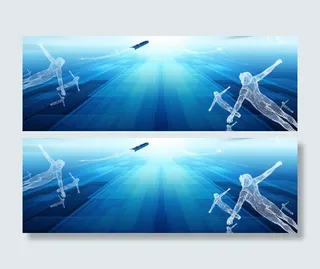 动感背景　蓝色科技