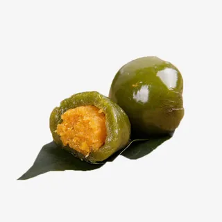 寒食节肉松陷青团艾叶免抠