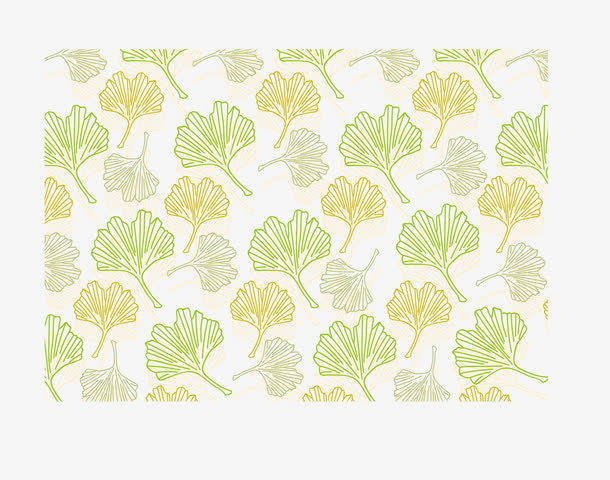 矢量银杏叶底纹免抠