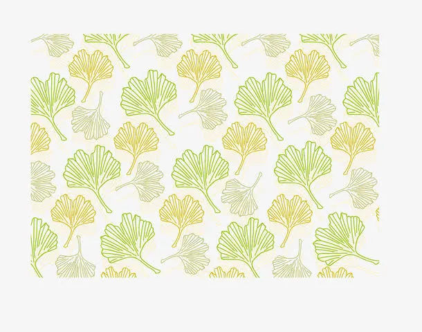 矢量银杏叶底纹免抠