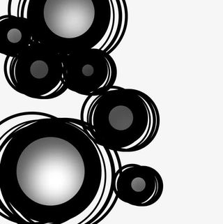 圆环水墨底纹免抠