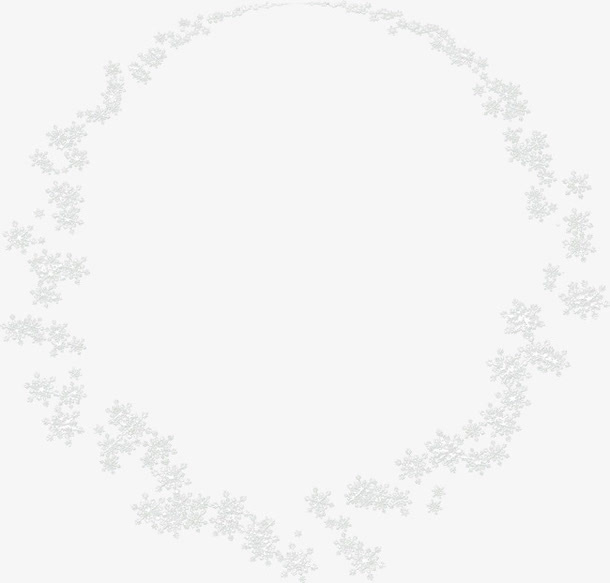 冬季雪花圆环唯美免抠