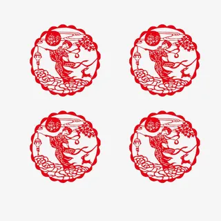 中秋剪纸嫦娥免抠