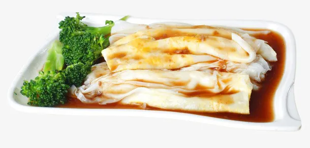 美味香滑鸡蛋青菜肠粉免抠