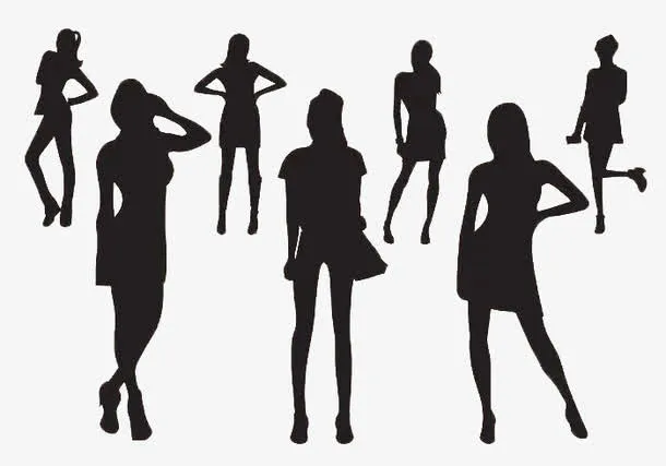 百搭女士模特走台动作合集免抠