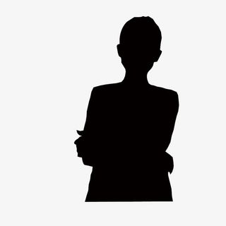 黑色剪影孤独的背影免抠