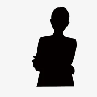 黑色剪影孤独的背影免抠