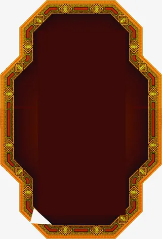 中国风花纹边框展板免抠