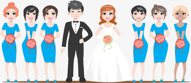 矢量图西式婚礼免抠