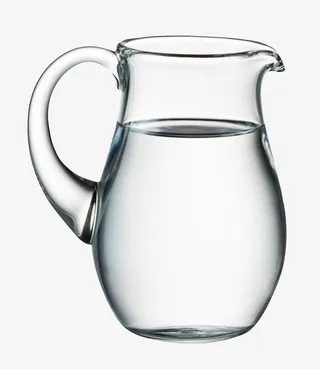 透明装了水的带提手的广口瓶实物免抠