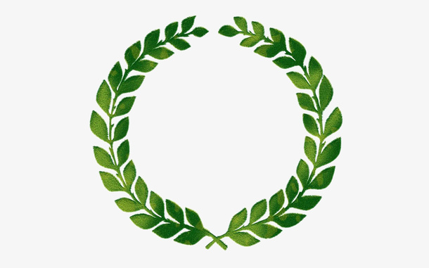 绿叶花环图片素材免抠