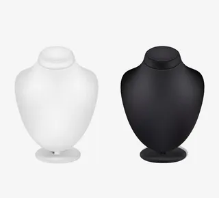 黑白两色项链展示架设计矢量素材免抠