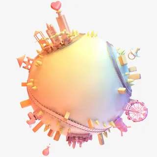 彩虹球地球建模免抠