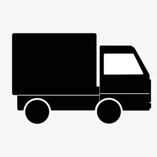 黑色简约货车免抠