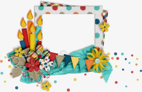 手工蜡烛圆点卡片相框免抠