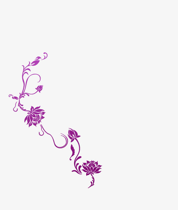 紫色花纹免抠