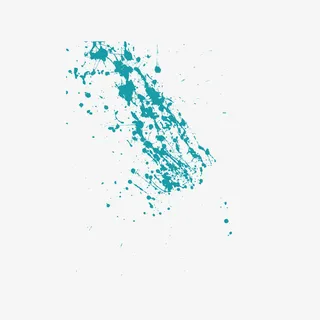 蓝色墨迹喷溅免抠