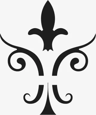 角花底纹花型对称平面图形免抠