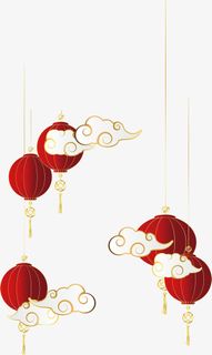 喜庆新年红灯笼矢量免抠手绘/卡通卡通元素