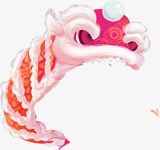 手绘狮子头免抠