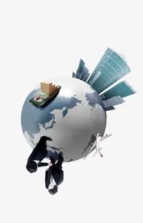 商务插图两人握手免抠