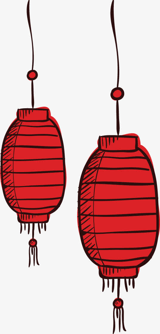 手绘灯笼免抠