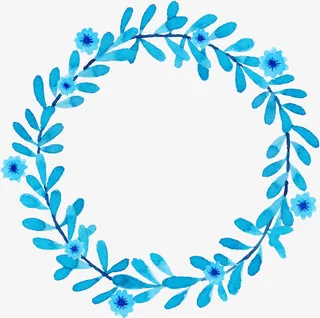 手绘花环免抠