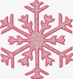 粉色雪花形状免抠