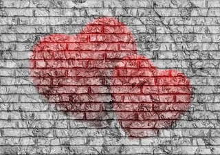 中国风背景墙情人节爱心涂鸦纹理背景素材高清