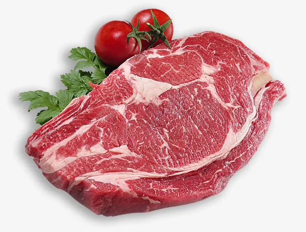 猪肉排与西红柿免抠