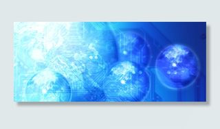 集成 电路板 地球 科技 蓝色高清