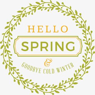 春天快乐矢量图免抠标签元素