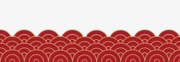 红色透明祥云元素免抠