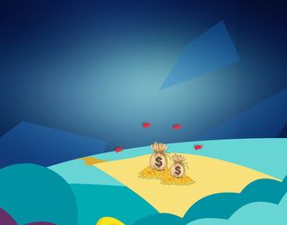 扁平几何蓝色背景素材高清