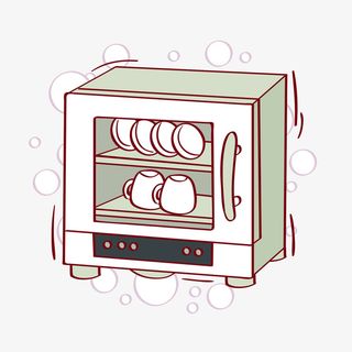卡通简笔画微波炉免抠