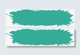 蓝色创意笔刷素材图免抠