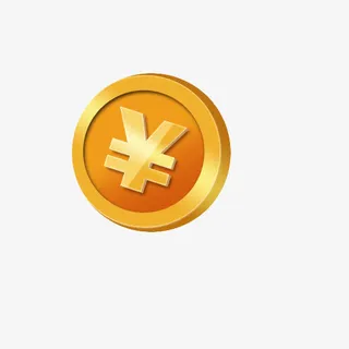 手绘黄色立体金币图标免抠