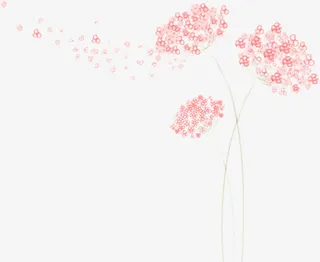 石榴颜色碎花素材免抠