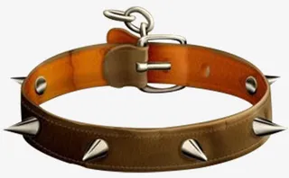 复古皮革狗项圈链子免抠