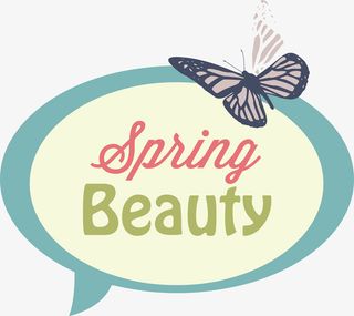 春天标签矢量图免抠