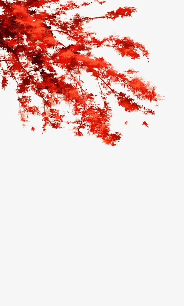 红色花枝png免扣素材免抠