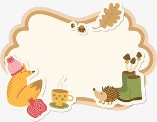 卡通白色贴纸免抠