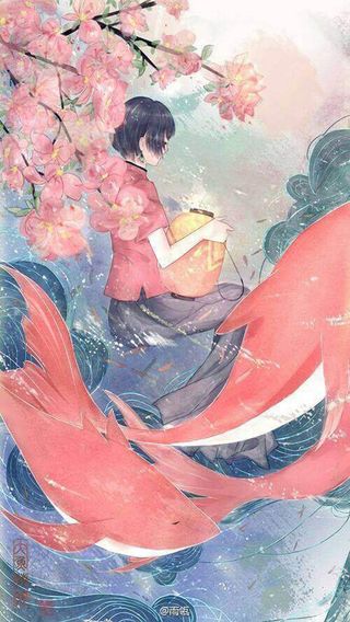 大鱼海棠卡通背景高清