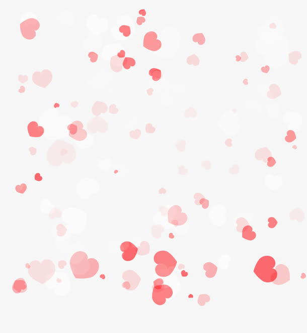 创意合成效果粉红色的爱心免抠